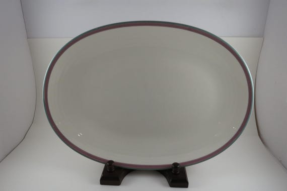 Vintage Pfaltzgraff Juniper Pattern 14 1/8 Inch Oval Meat Serving Platter