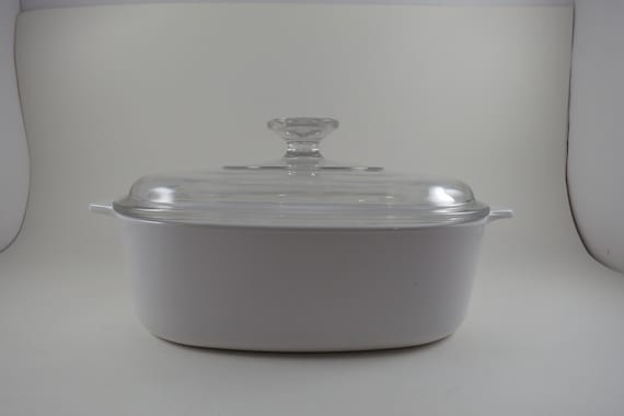 Vintage Corning Ware 2-Quart Saucepan - All/Just White A-2-B with Glass Lid