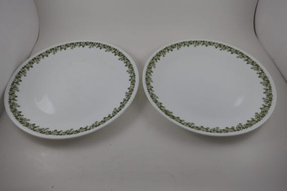 Pair of Vintage Corelle by Corning Crazy Daisy 10 Inch Dinner Plates