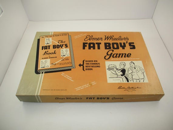 Vintage 1951 Parker Brothers Board Game Elmer Wheeler's Fat Boys Game Excellent Original Condition