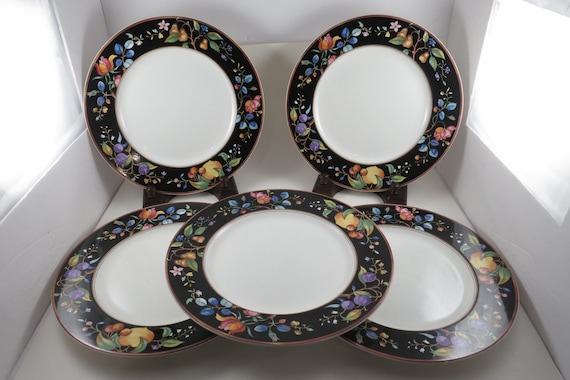 Set of Five Mikasa Maxima Camos Autumn Elegance 10 3/4 Inch Dinner Plates