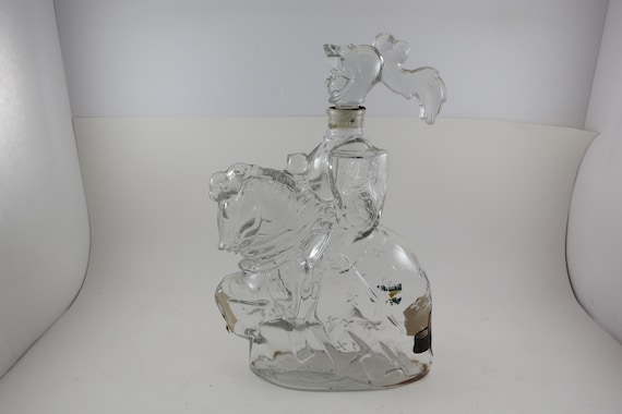 Large Armagnac Glass Decanter: Knight on Horseback - Made in France