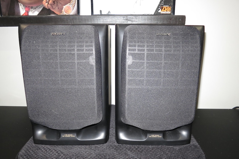 Pair of Vintage Sony SS-H605 3 Way Bookshelf Speakers bild 1