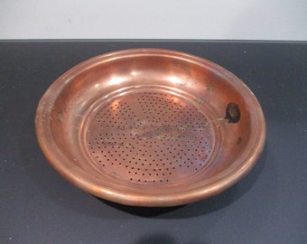 Vintage Copper Strainer with Handle