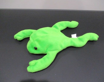 Vintage 1993 TY Beanie Baby Legs The Frog No Hang Tag First Generation Black and White Tush Tag 1993 First Nine Excellent Condition