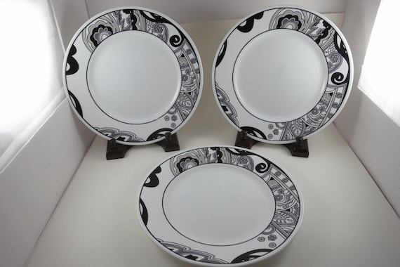 Corelle Lifestyles Dinner Plates: Nouveau Pattern, Set of 3