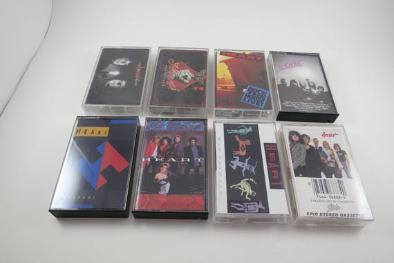Vintage Heart Cassette Tape: 1980s Rock Music - Sold Individually