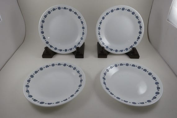 Set of 4 Vintage Corelle Old Town Blue Onion Bread Plates – 6 3/4 Inch