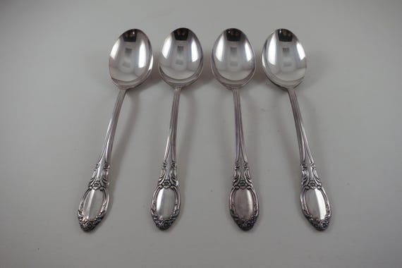 Set of 4 Oneida Park Lane Chatelaine Dowry 6 7/8 Inch Soup Spoons