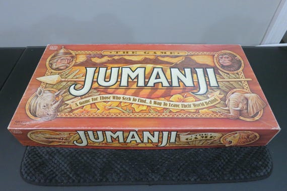 Vintage 1995 Jumanji Board Game - Milton Bradley 100% Complete