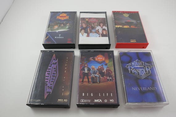 Vintage 1980's Night Ranger Cassette Tapes 7 Wishes Midnight Madness Dawn Patrol Excellent Condition Sold Individually