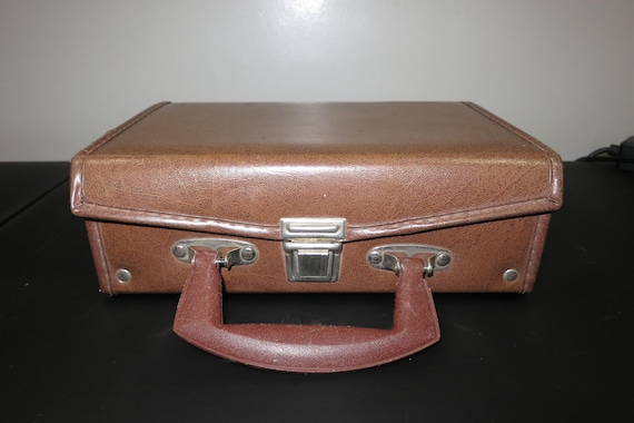 Vintage 80s Brown Cassette Tape Holder - Holds 12