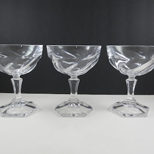 Vintage Cristal D&#39;Arques Orsay Champagne Coupe Glasses - Set of 3