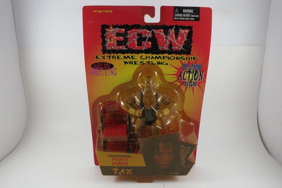 1999 ECW Extreme Championship Wrestling Pivot Punch Taz with Accessories NIB