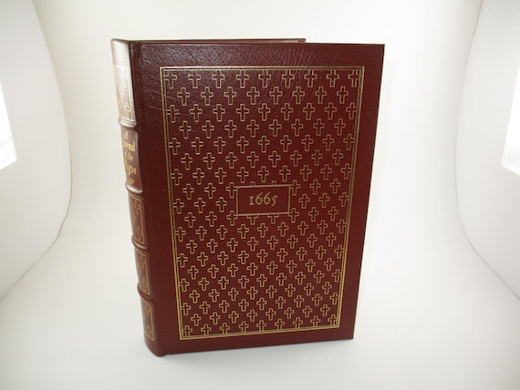 Vintage 1978 Hardcover Book A Journey of the Plague Year 1665 Daniel Defoe Leather Bound Collector Edition Gilted Edges Like New Condition