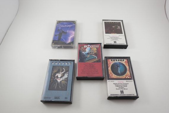 Vintage 1980's Kansas Cassette Tapes Carry On Best Of Point of No Return Vinyl Confessions Leftoverture Freaks Nature Sold Individually