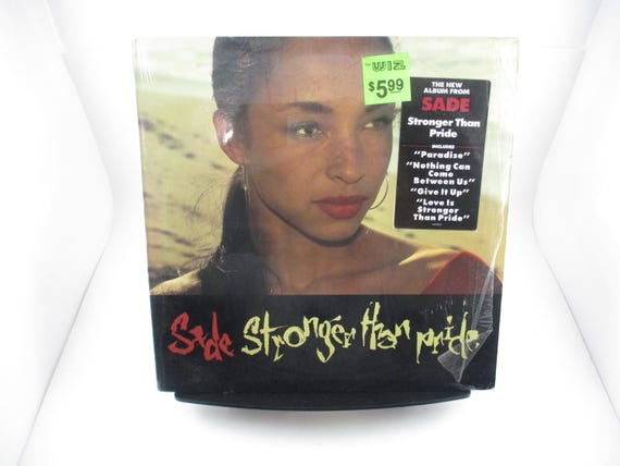 Vintage 1988 Vinyl LP Record Sade Stronger That Pride Near Mint Condition In Shrink Hype Sticker 69685