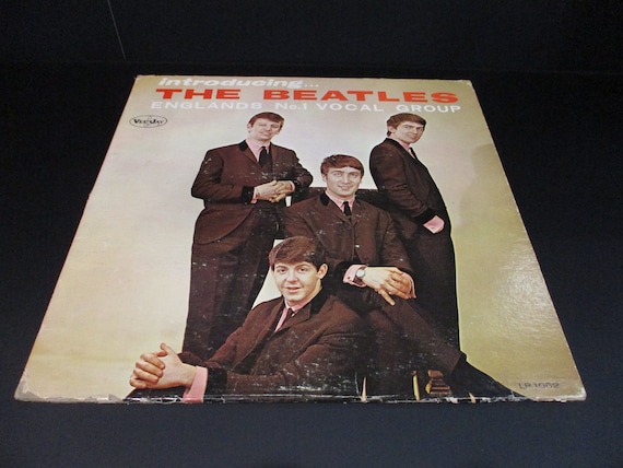 Vintage 1964 Vinyl LP Record Introducing the Beatles Vee Jay Records Authentic Original Very Good Condition Vee Jay Oval Label 68656