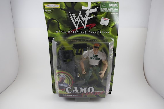1999 Jakks Camo Carnage WWF B.A. Billy Gunn with Accessories