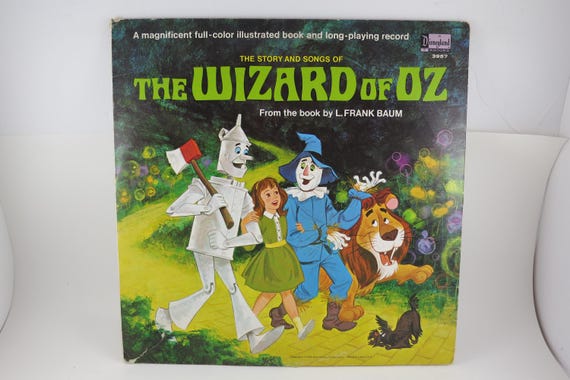 Vintage 1969 Wizard of Oz Vinyl Record with Picture Book