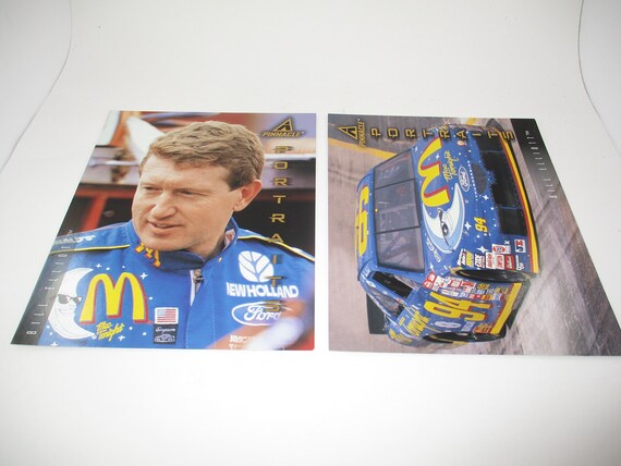 1997 Pinnacle Portraits Nascar Winston Cup Series 8x10 Driver 2 Card Set of Bill Elliott Mint Condition