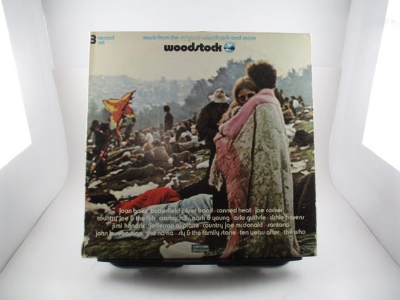 Vintage 1970 Vinyl LP Record Woodstock Music From the Original Soundtrack and More Three LP Set Very Good Condition 69746