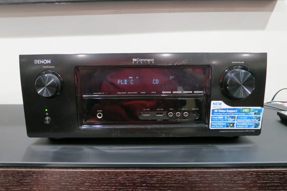 Vintage 90's Denon AVR-2113CI In Command Series Integrated Network AV Receiver 500 Watts Works Perfect with Remote