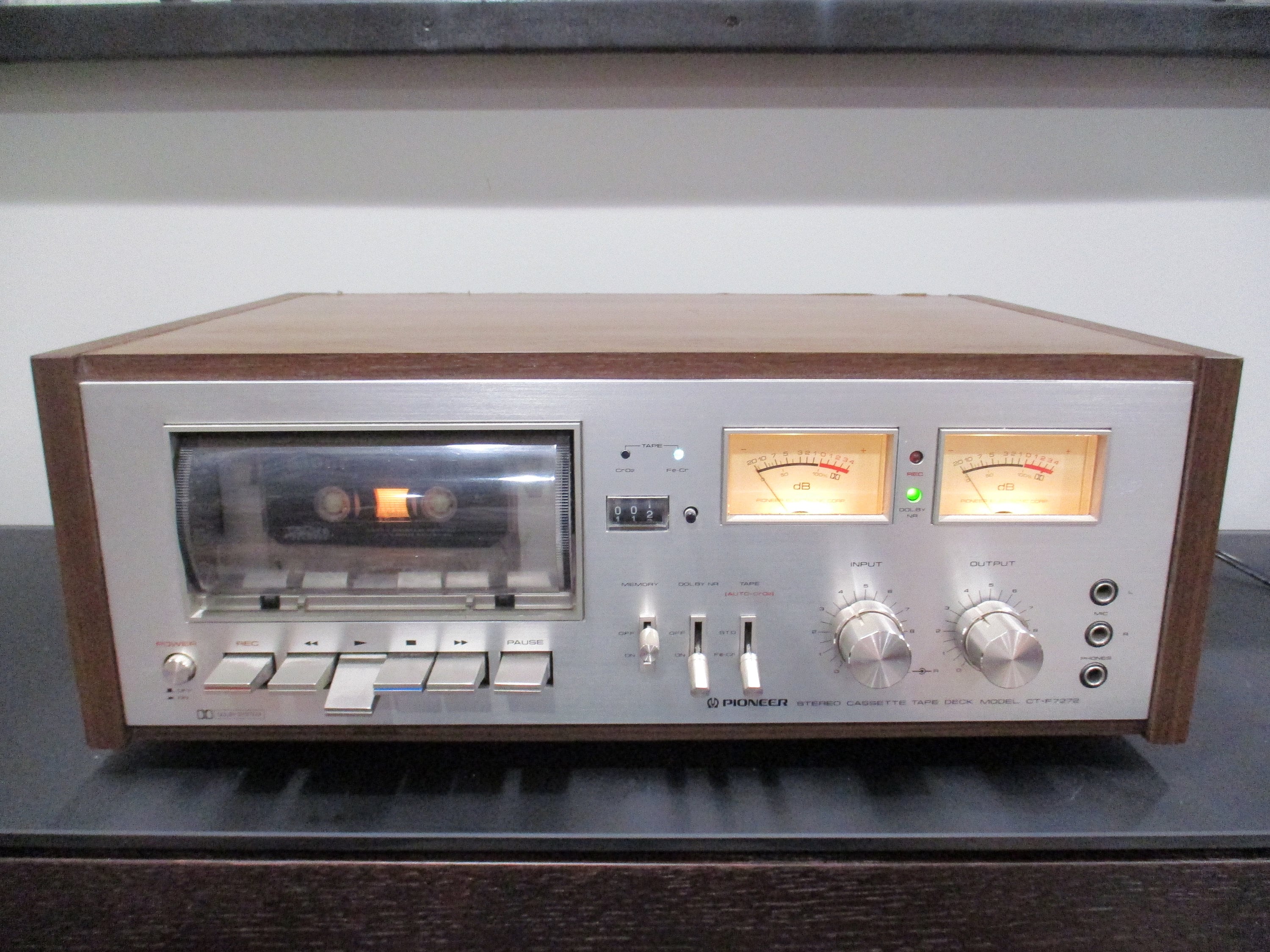 Vintage 1977 Pioneer CT-F7272 Cassette Player Silver Face