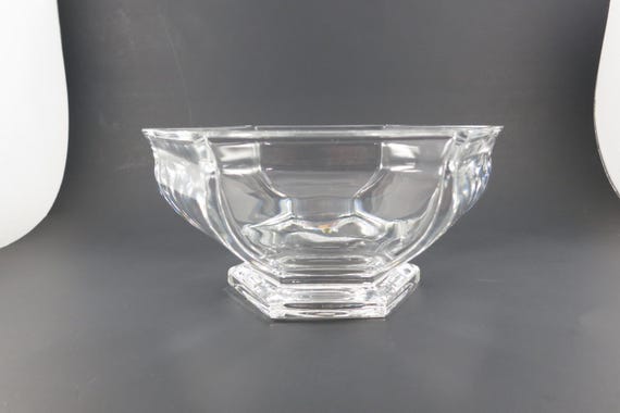 Hexagonal Barski Crystal Geometric Shaped Bowl Center or Candy