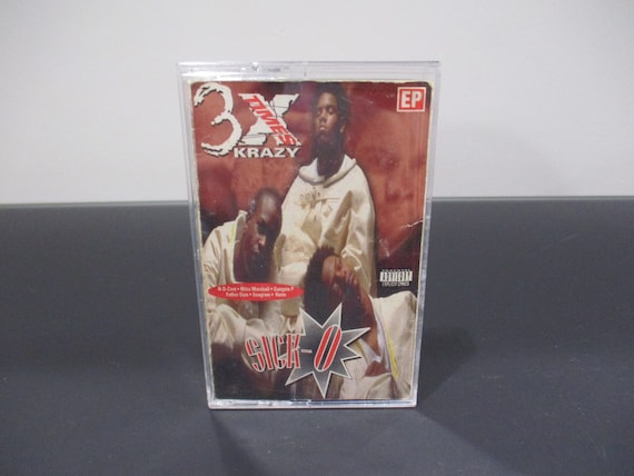 Vintage 1995 Hip Hop Rap Cassette Tape Sick-O 3X Krazy