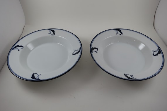 Pair of Vintage Dansk Flora 9 Inch Soup Bowls