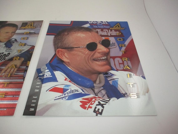 1997 Pinnacle Portraits Nascar Winston Cup Series 8x10 Driver 2 Card Set of Mark Martin Mint Condition