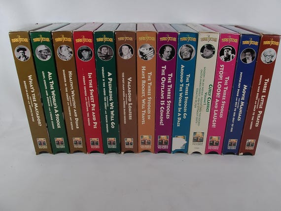 Collection of 13 Three Stooges VHS Tapes All Different Columbia Pictures Collection