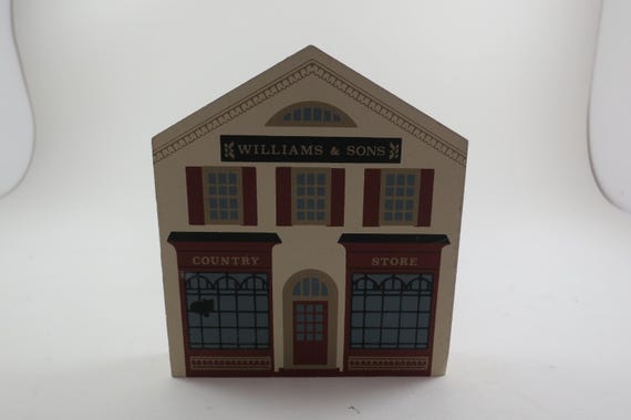 Faline The Cat's Meow: 1988 Signed Wooden Country Store Shelf Sitter