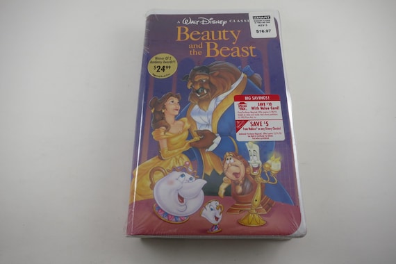 Sealed Black Diamond Beauty and Beast VHS Tape Clamshell Case