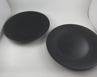 MCM Lindt Stymeist Chocolate Stoneware Pair of 11 Inch Dinner Plates