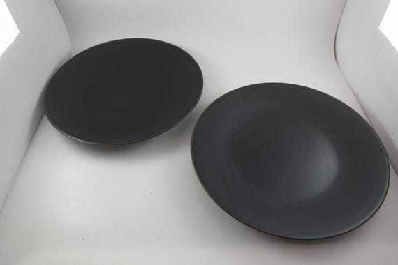 MCM Lindt Stymeist Chocolate Stoneware Pair of 11 Inch Dinner Plates