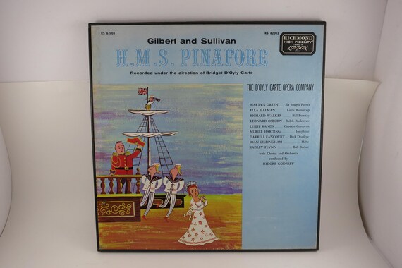 1965 Gilbert & Sullivan HMS Pinafore Vinyl LP Box Set D'Oyly Carte Opera Company