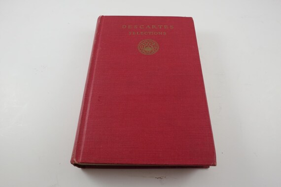 1927 Descartes Hardcover Book: Charles Scribner's Printers, Gold Lettering