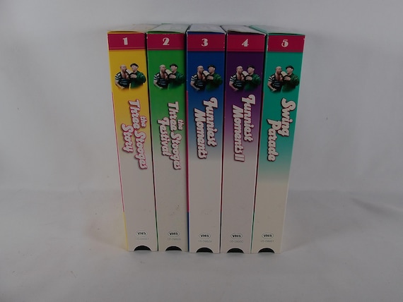 Collection of 5 Three Stooges VHS Tapes Festival