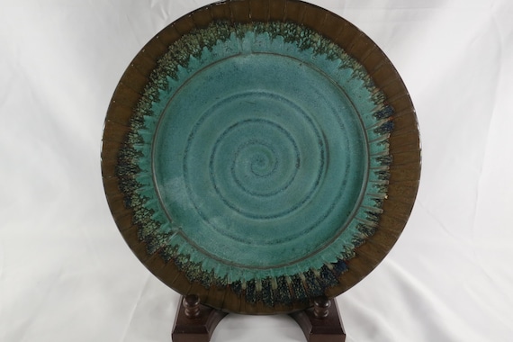 Clay Grigsby Pottery Wheel Thrown Stoneware 11 Inch Dinner Plate
