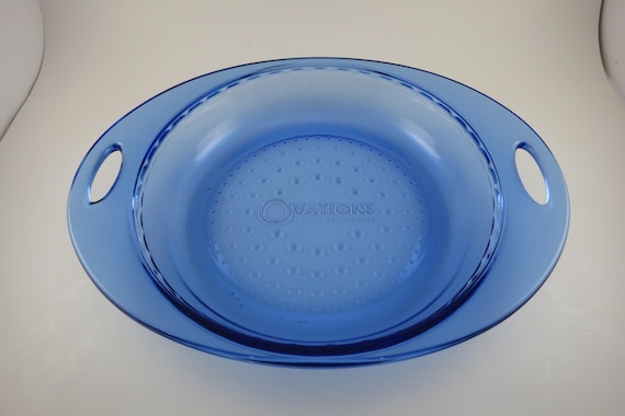 Vintage Cobalt Blue Hocking Ovations Casserole Dish 9.5 Inches