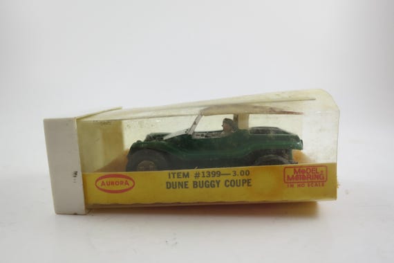 Aurora Thunderjet Green Dune Buggy Slot Car - Never Raced - Original Box