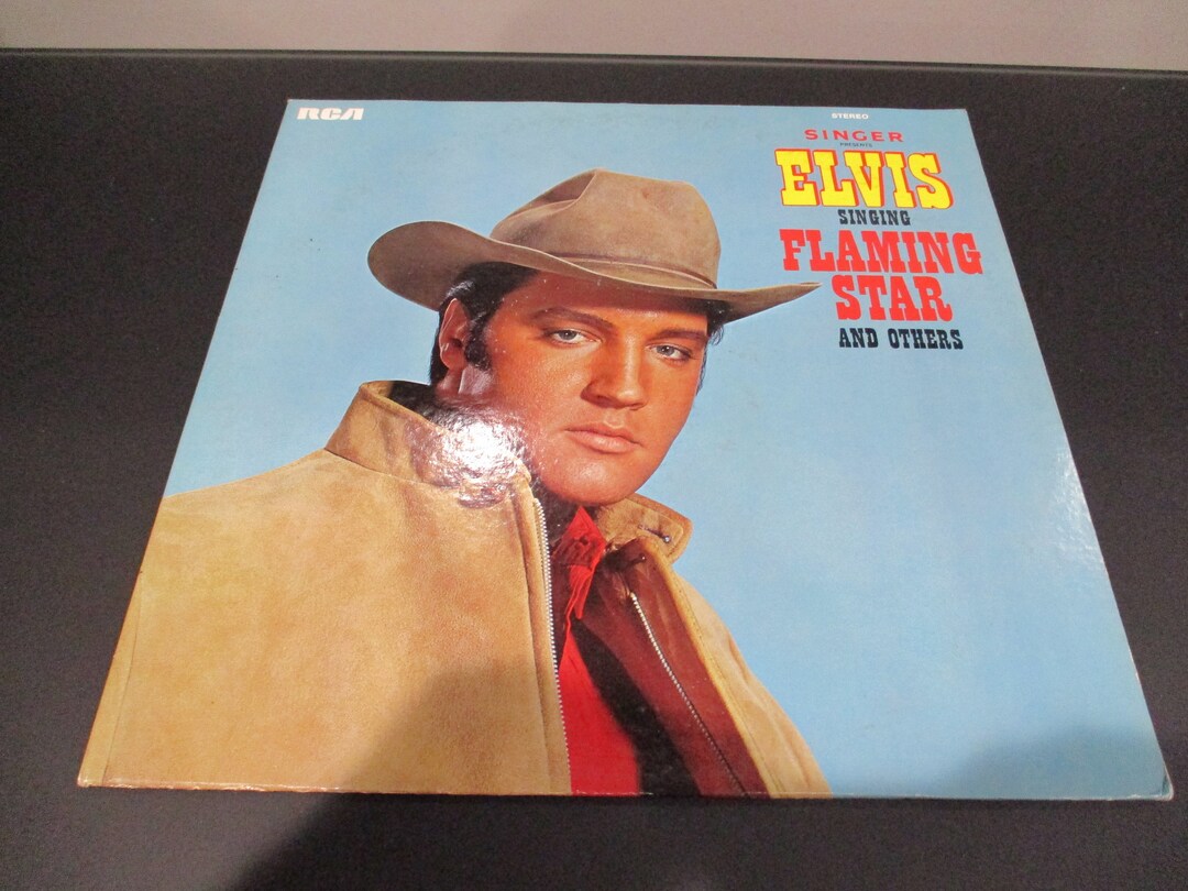 Vintage 1975 Vinyl LP Record Elvis Sings Flaming Star Excellent