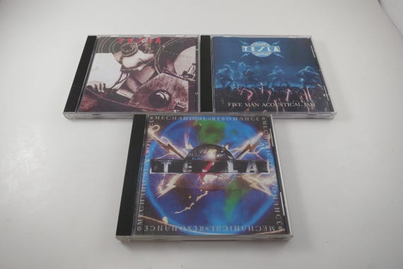 Vintage 1990s Tesla CD's
