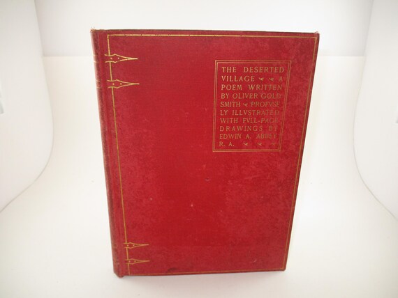 Vintage 1902 Hardcover Book The Deserted Village Oliver Goldsmith First Edition Excellent Condition