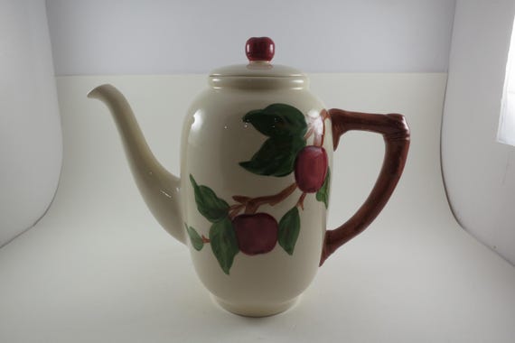 Vintage Franciscan Apple Pattern 9 Inch Coffee Pot Pristine