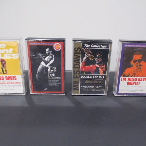 Vintage 1980's Miles Davis Cassette Tapes Excellent Condition We Want Miles Jack Johnson Collection Round About Midnight Sold Individually
