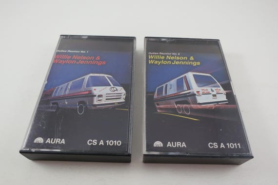Rare 1982 Cassette Tape Set Outlaw Reunion Vol 1 and 2 Willie Nelson & Waylon Jennings Excellent Condition