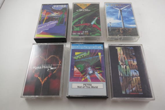 Vintage Petra Christian Rock Cassette Tapes - 1980s Albums